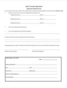 Student Photo Release Form Template  Sample