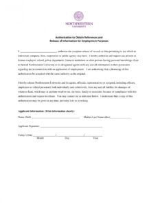 Best Employment Verification Release Form Template Excel Sample