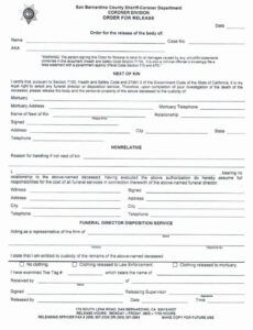 Best Hospital Release Forms Template  Example