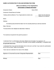 Best Legal Release Form Template Doc Sample