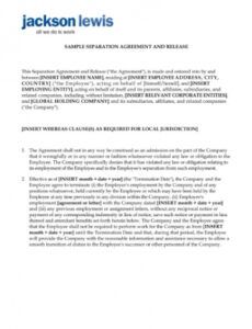 Best Severance And Release Agreement Template Doc Example