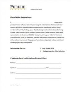Best Student Media Release Form Template Doc Example
