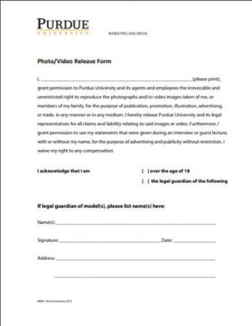 Best Student Media Release Form Template Doc Example