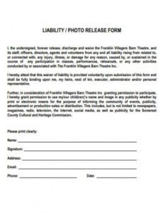Child Photo Release Form Template Pdf