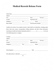 Church Photo Release Form Template Word Sample