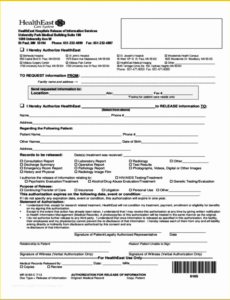 Costum Emergency Room Release Form Template Pdf Example