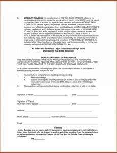 Costum Hunting Release Of Liability Form Template Pdf Sample