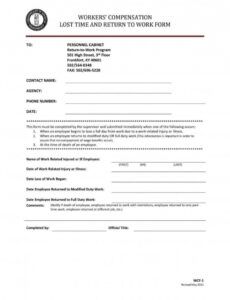 Costum Medical Release Form To Return To Work Template Word Example