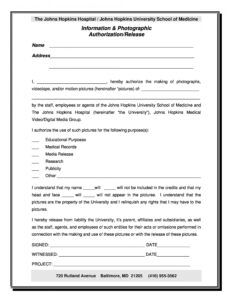 Editable General Media Release Form Template Doc Example