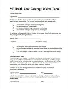 Editable Insurance Release Form Template