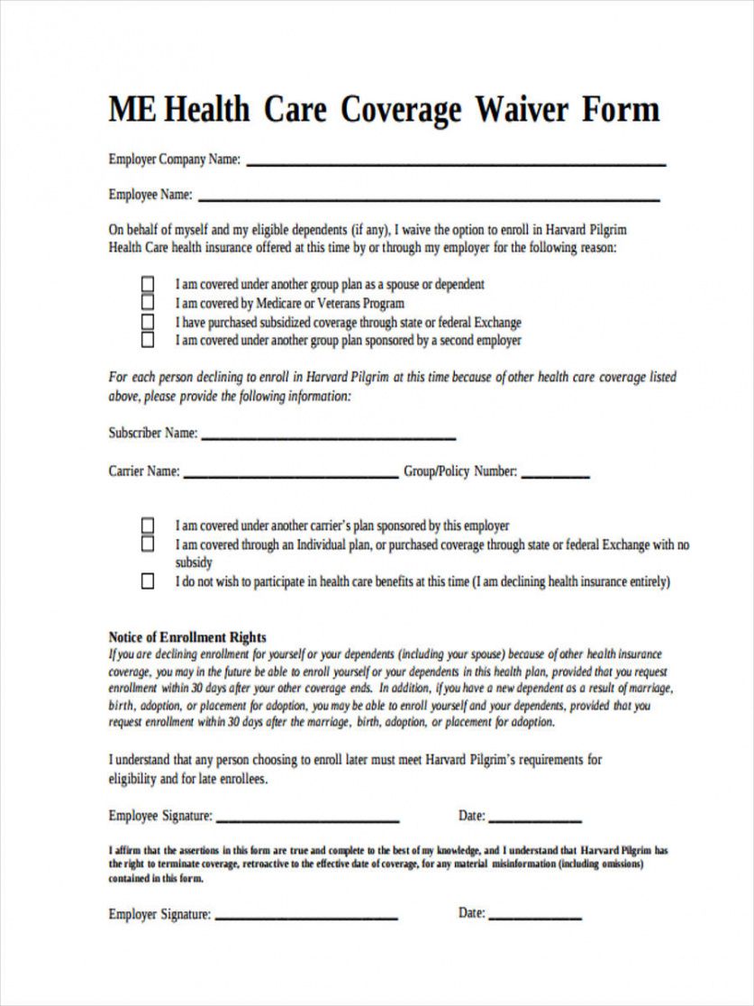 Editable Insurance Release Form Template