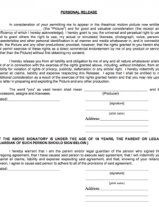 Free Student Media Release Form Template Word Example