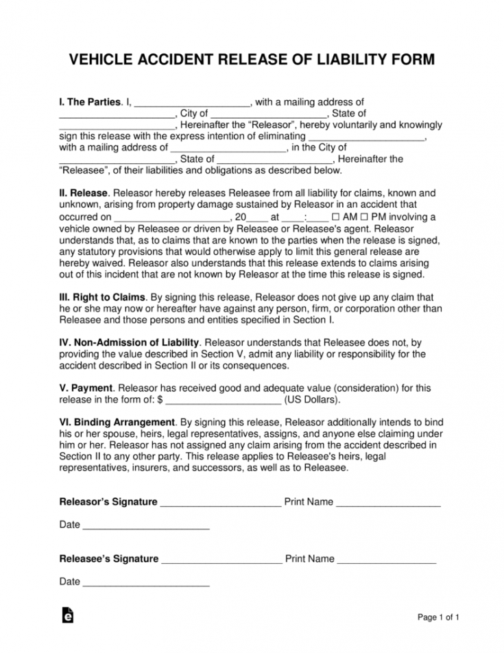 Printable Insurance Release Form Template  Example