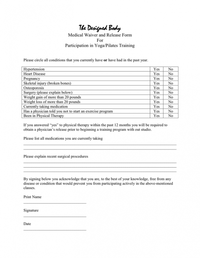 Insurance Release Form Template