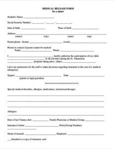 Professional Generic Photo Release Form Template Word