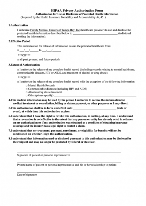 Professional Release Of Information Policy Template Pdf Sample