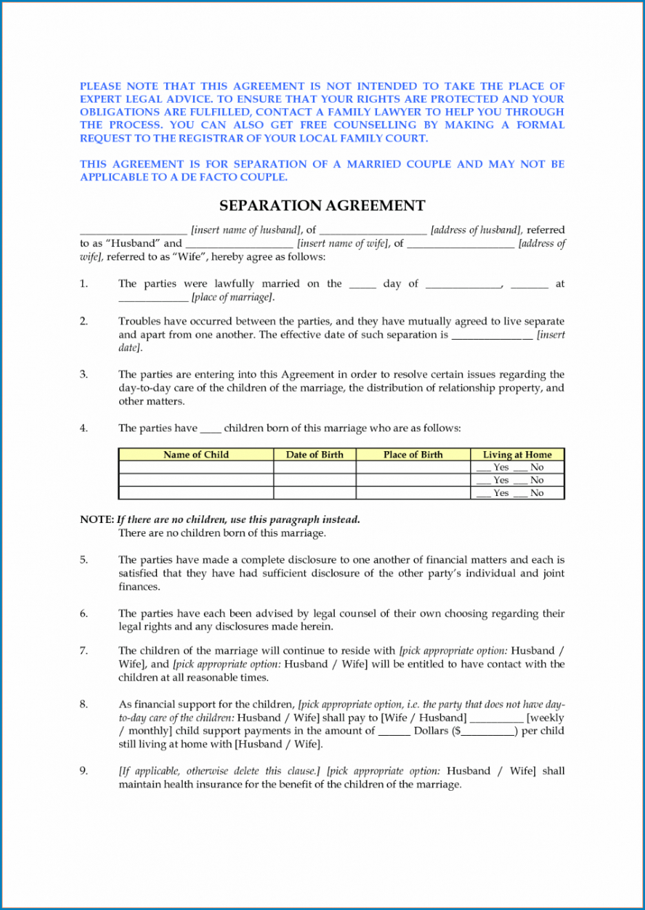 Professional Separation And Release Agreement Template Pdf Sample
