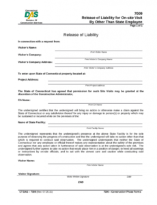 Property Liability Release Form Template Doc Example