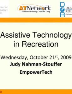 Assistive Technology Report Template  Sample