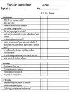 Free Health And Safety Construction Site Inspection Report Template Doc Example