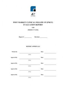 Guidance On Pmcf Evaluation Report Template Doc Example