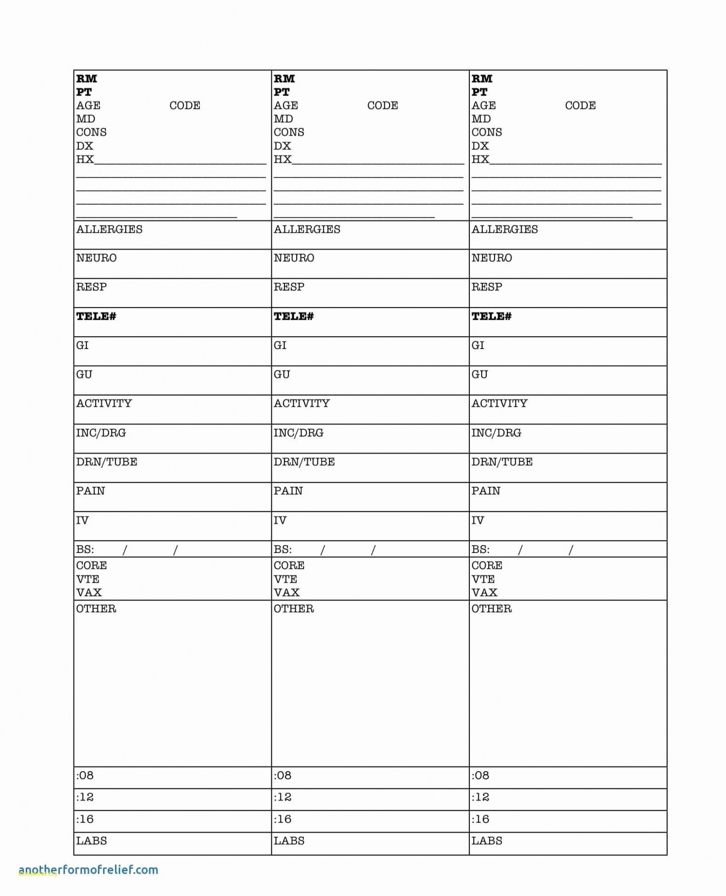 Printable Shift To Shift Report Template Pdf