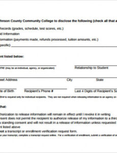 Best Consent To Release Personal Information Form Template Word