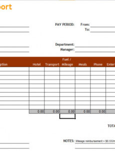 Business Income And Expense Report Template Doc Example