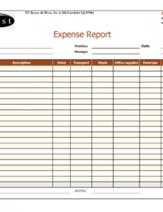 Costum Business Income And Expense Report Template Excel Example