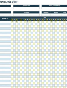 Editable Student Attendance Report Template Word Sample