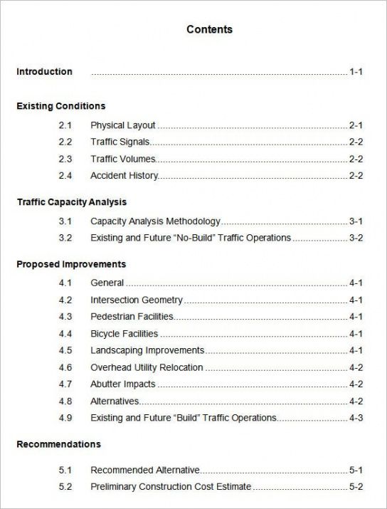 Editable Tabular Report Template Doc Example