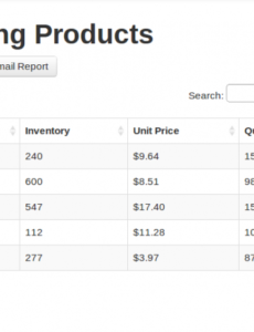 Editable Tabular Report Template Excel