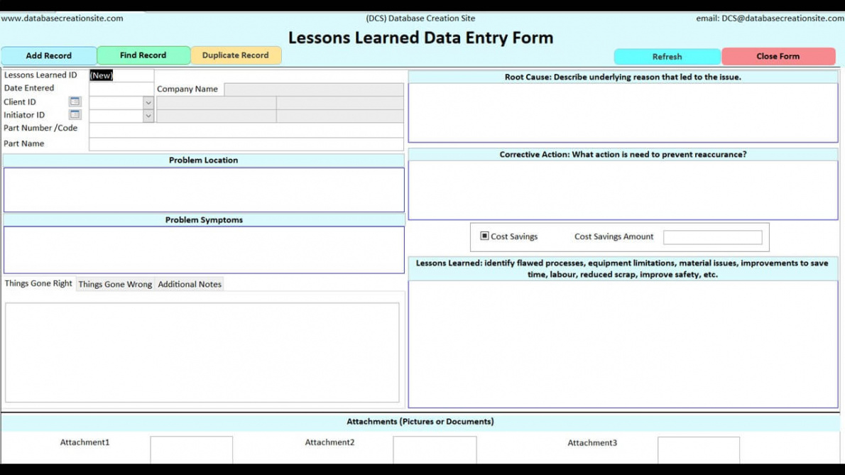 Free Lessons Learned Report Template  Sample