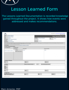 Printable Lessons Learned Report Template Word Example