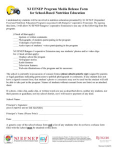 Printable Standard Media Release Form Template