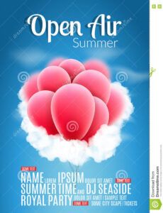 Editable Balloon Release Flyer Template  Example