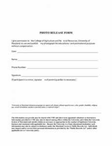 Editable Media Release Template Doc