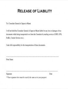Free Letter Of Release Template Excel Example