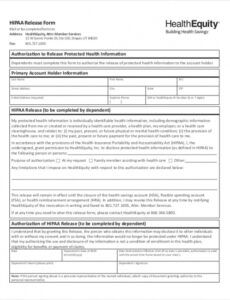 Hipaa Release Template Pdf Sample