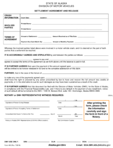 Printable Settlement Agreement And Release Template Excel