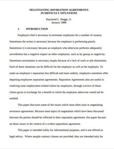 Printable Severance Agreement And General Release Template Pdf Sample