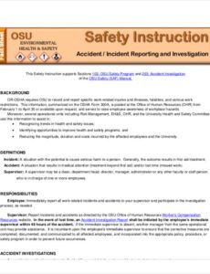 Accident Incident Investigation Report Template Doc Sample