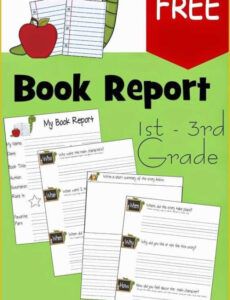 Best 2Nd Grade Book Report Template Word Example