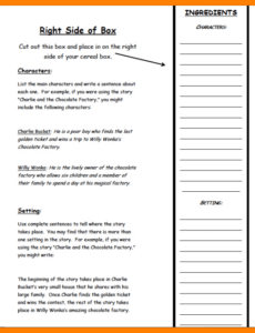 Best Cereal Box Book Report Template Excel Example