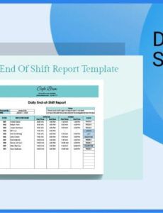 Best Daily End Of Shift Report Template Doc