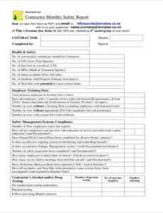 Best Health And Safety Report Template