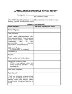 Best Simple After Action Report Template Pdf