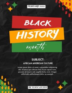 Black History Month Report Template Pdf Sample