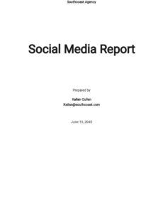 Blank Best Social Media Report Template Excel Sample