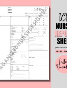 Blank Critical Care Icu Report Sheet Template Excel